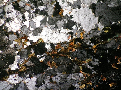 Results of observation via polarizing microscope
